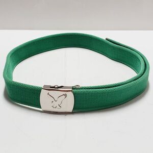 American Eagle Vintage Unisex 2000 y2k Green Web Belt with Removable Buckle